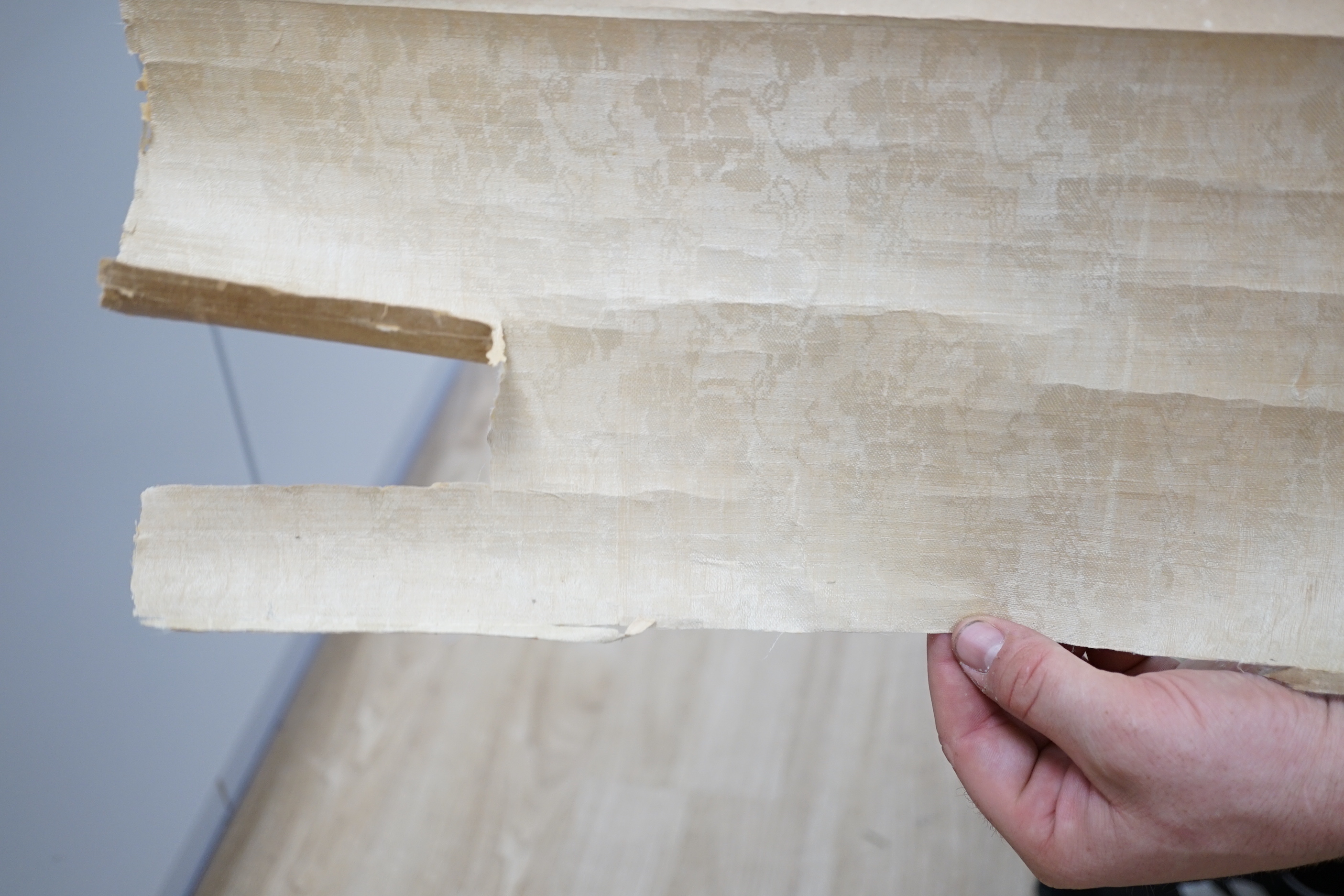 A Chinese scroll (damaged) and another